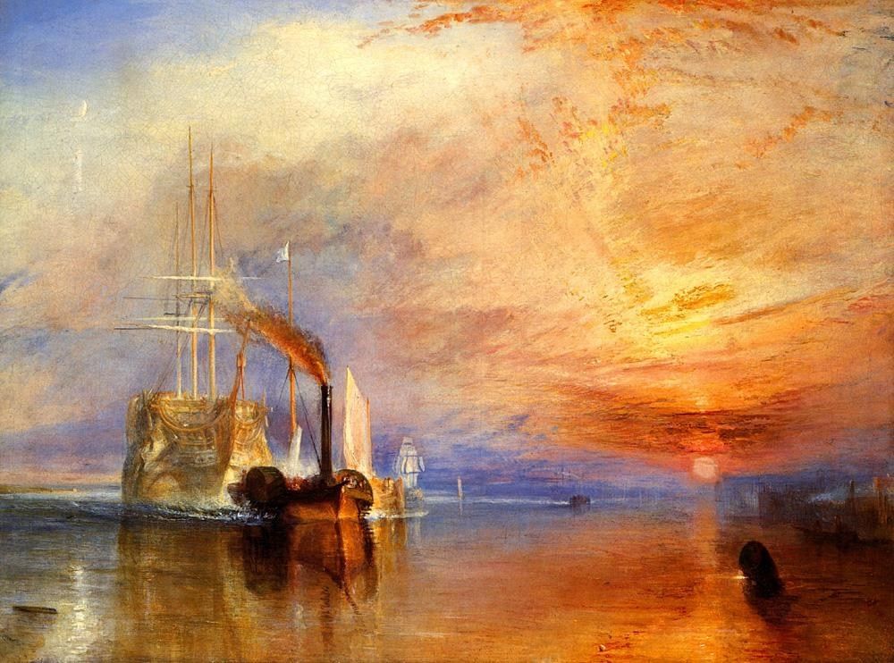 Joseph Mallord William Turner The fighting Temeraire tugged to her last berth to be broken up